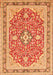 Medallion Orange Traditional Rug, tr1023org