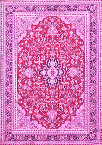 Medallion Pink Traditional Rug, tr1023pnk