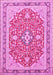 Medallion Pink Traditional Rug, tr1023pnk