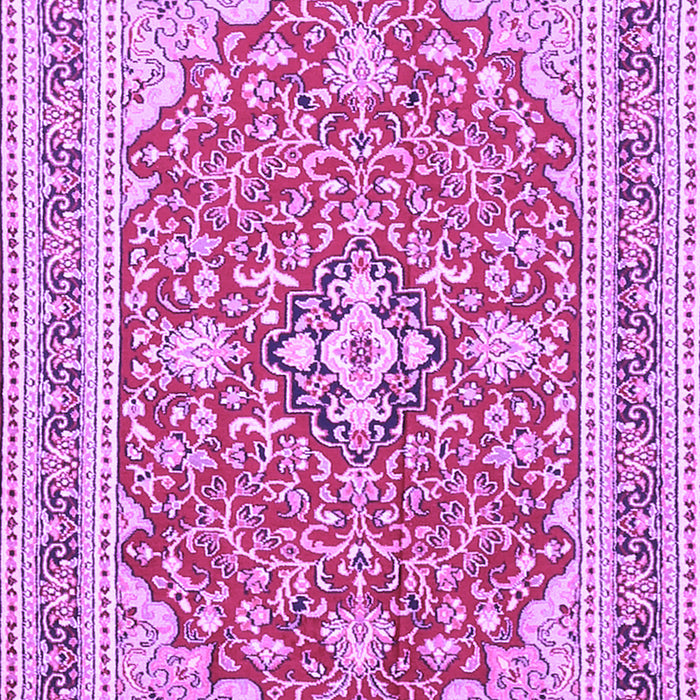 Machine Washable Medallion Purple Traditional Area Rugs, wshtr1023pur