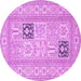 Round Persian Purple Traditional Rug, tr1024pur