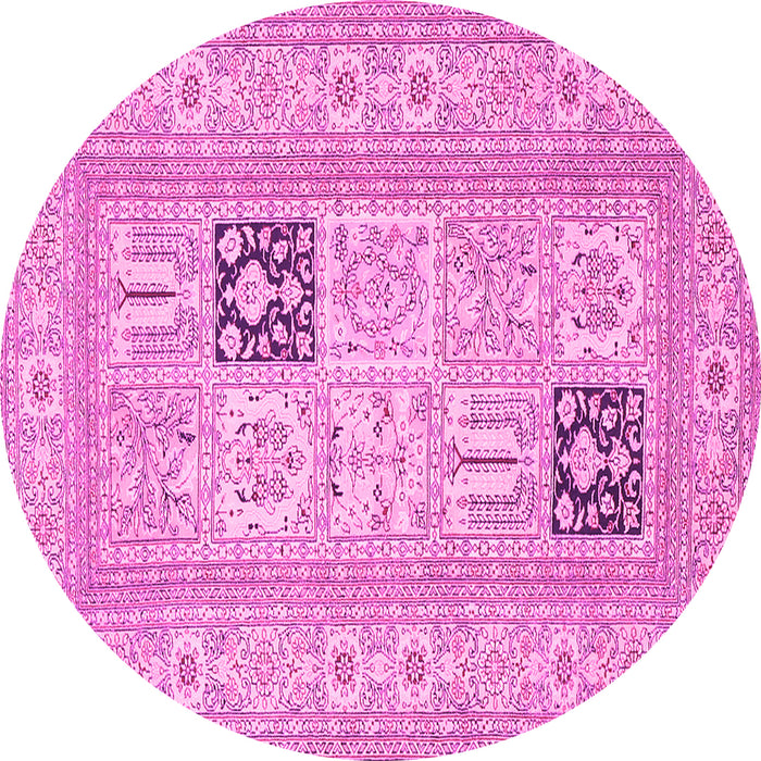 Round Persian Pink Traditional Rug, tr1024pnk