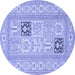 Round Persian Blue Traditional Rug, tr1024blu