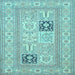 Square Persian Light Blue Traditional Rug, tr1024lblu