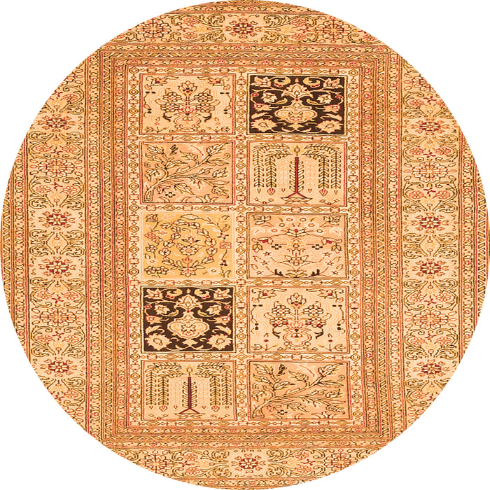 Machine Washable Persian Orange Traditional Area Rugs, wshtr1024org