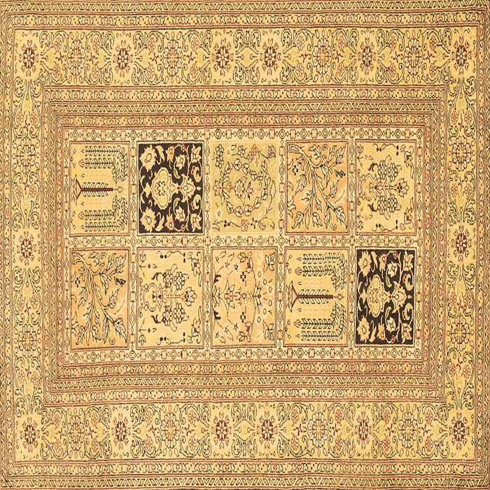 Square Persian Brown Traditional Rug, tr1024brn