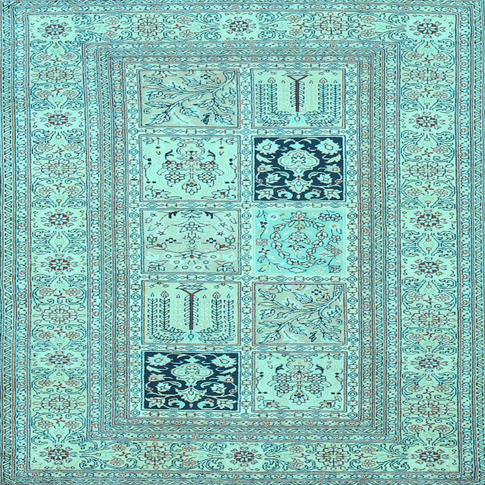 Square Machine Washable Persian Light Blue Traditional Rug, wshtr1024lblu