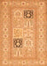 Serging Thickness of Machine Washable Persian Orange Traditional Area Rugs, wshtr1024org