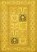 Machine Washable Persian Yellow Traditional Rug, wshtr1024yw