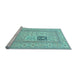 Sideview of Machine Washable Persian Light Blue Traditional Rug, wshtr1024lblu