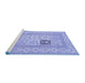 Sideview of Machine Washable Persian Blue Traditional Rug, wshtr1024blu