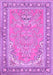 Machine Washable Persian Purple Traditional Area Rugs, wshtr1025pur