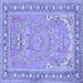 Square Persian Blue Traditional Rug, tr1025blu