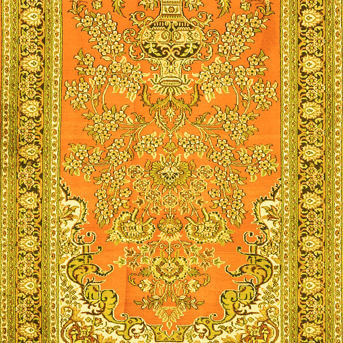 Machine Washable Persian Yellow Traditional Rug, wshtr1025yw
