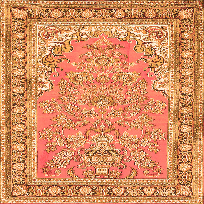 Serging Thickness of Persian Orange Traditional Rug, tr1025org