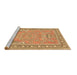 Sideview of Machine Washable Persian Brown Traditional Rug, wshtr1025brn