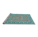 Sideview of Machine Washable Persian Light Blue Traditional Rug, wshtr1025lblu