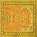 Square Persian Yellow Traditional Rug, tr1025yw