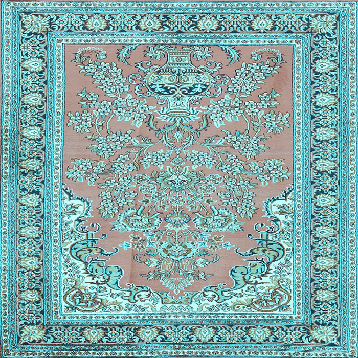 Square Persian Light Blue Traditional Rug, tr1025lblu
