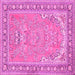 Square Persian Pink Traditional Rug, tr1025pnk