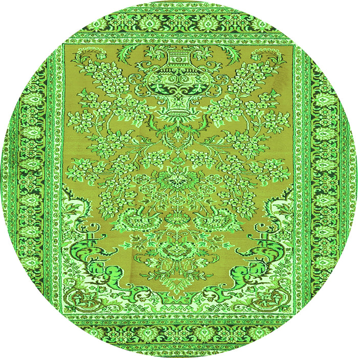 Machine Washable Persian Green Traditional Area Rugs, wshtr1025grn