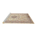 Sideview of Machine Washable Traditional Orange Salmon Pink Rug, wshtr1026