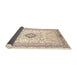 Sideview of Traditional Orange Salmon Pink Medallion Rug, tr1026