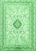 Medallion Emerald Green Traditional Rug, tr1026emgrn