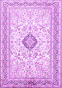 Medallion Purple Traditional Rug, tr1026pur