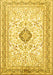 Medallion Yellow Traditional Rug, tr1026yw