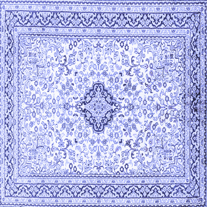 Square Medallion Blue Traditional Rug, tr1026blu