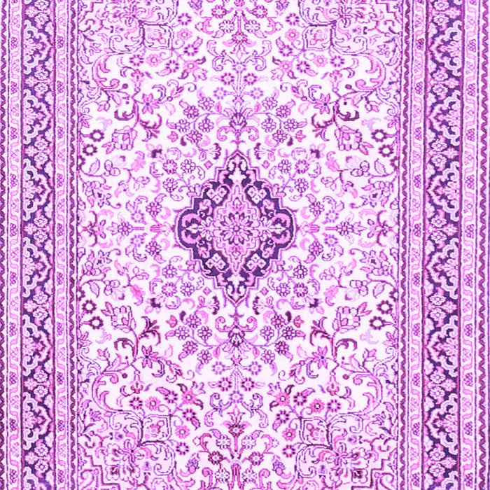 Machine Washable Medallion Purple Traditional Area Rugs, wshtr1026pur