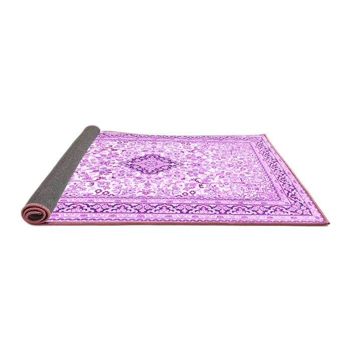 Sideview of Medallion Purple Traditional Rug, tr1026pur