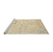 Sideview of Machine Washable Traditional Gold Rug, wshtr1027