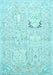 Machine Washable Animal Light Blue Traditional Rug, wshtr1027lblu