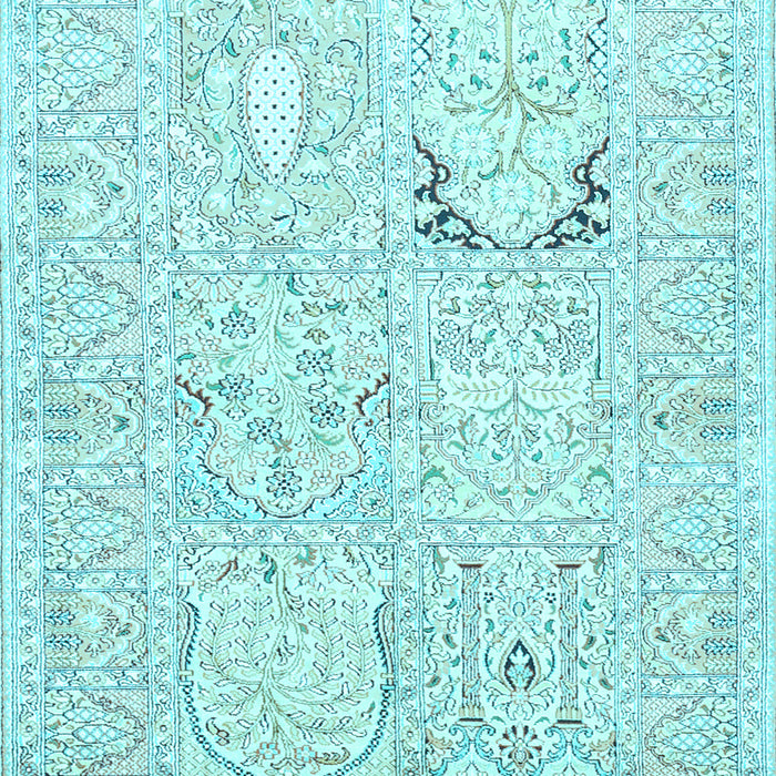 Machine Washable Animal Light Blue Traditional Rug, wshtr1027lblu