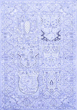 Animal Blue Traditional Rug, tr1027blu