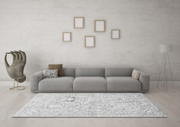 Machine Washable Animal Gray Traditional Rug in a Living Room,, wshtr1027gry