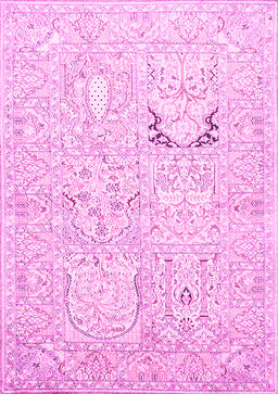 Animal Pink Traditional Rug, tr1027pnk