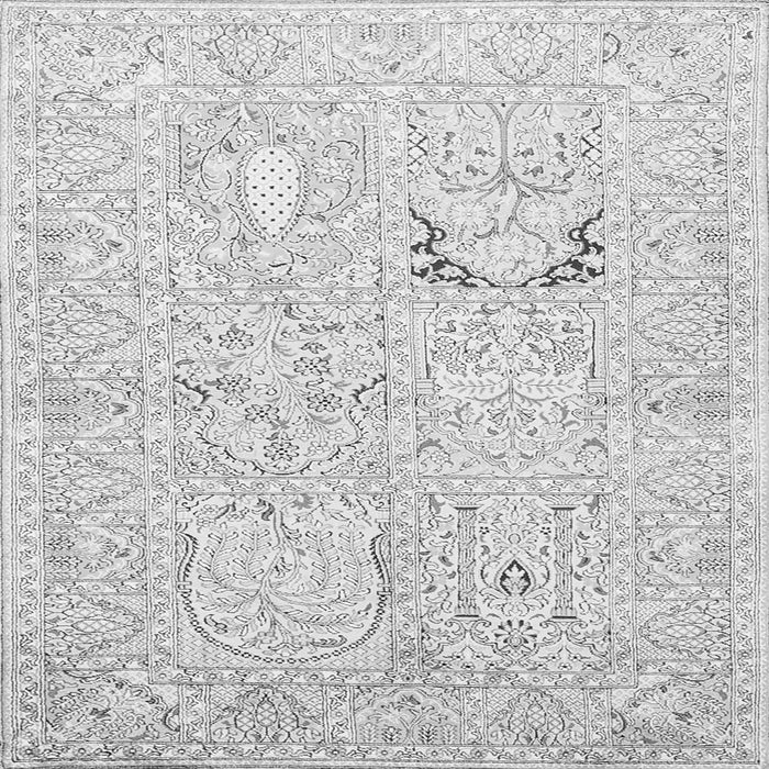 Round Machine Washable Animal Gray Traditional Rug, wshtr1027gry