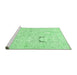 Sideview of Machine Washable Animal Emerald Green Traditional Area Rugs, wshtr1027emgrn