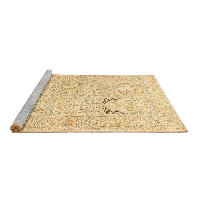 Sideview of Machine Washable Animal Brown Traditional Rug, wshtr1027brn