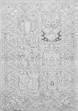 Animal Gray Traditional Rug, tr1027gry