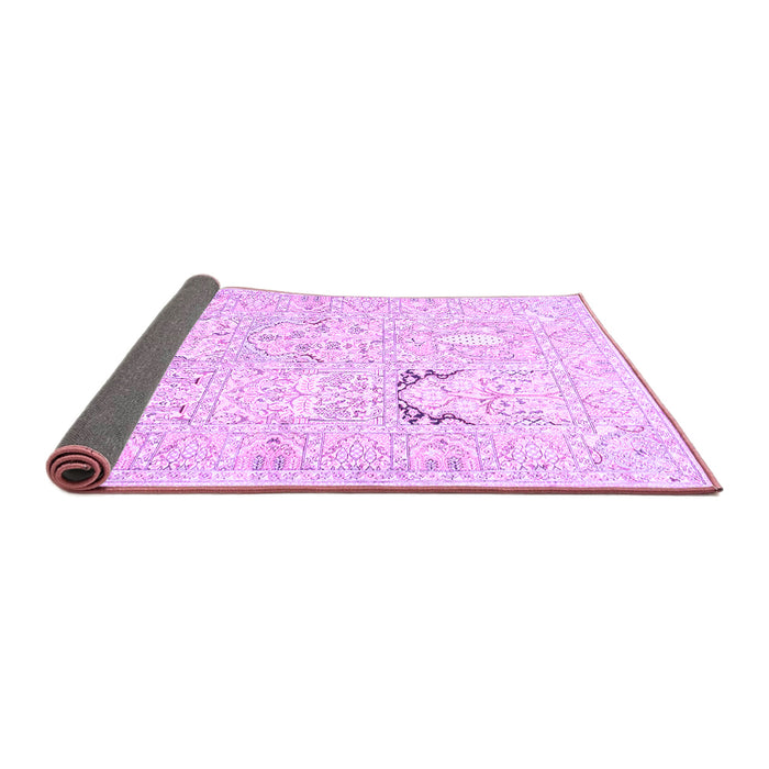 Sideview of Animal Purple Traditional Rug, tr1027pur