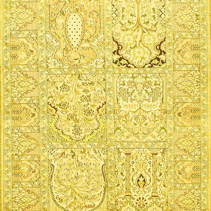 Machine Washable Animal Yellow Traditional Rug, wshtr1027yw