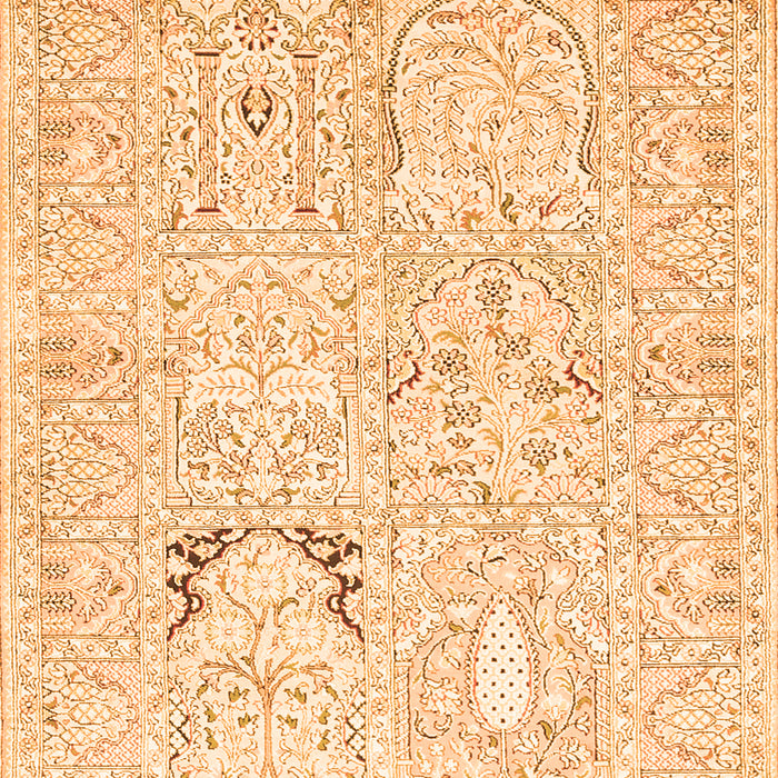 Serging Thickness of Machine Washable Animal Orange Traditional Area Rugs, wshtr1027org