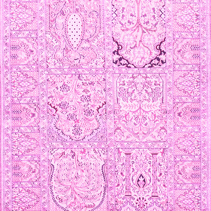 Machine Washable Animal Pink Traditional Rug, wshtr1027pnk