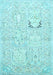 Animal Light Blue Traditional Rug, tr1027lblu