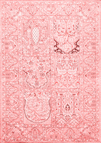 Animal Red Traditional Rug, tr1027red