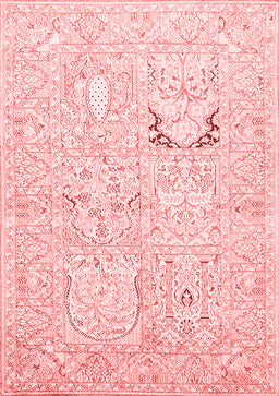Animal Red Traditional Area Rugs